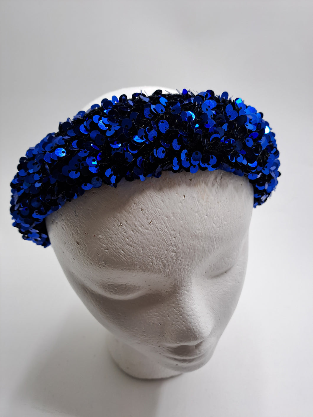 Serre-tête sequins bleu roy