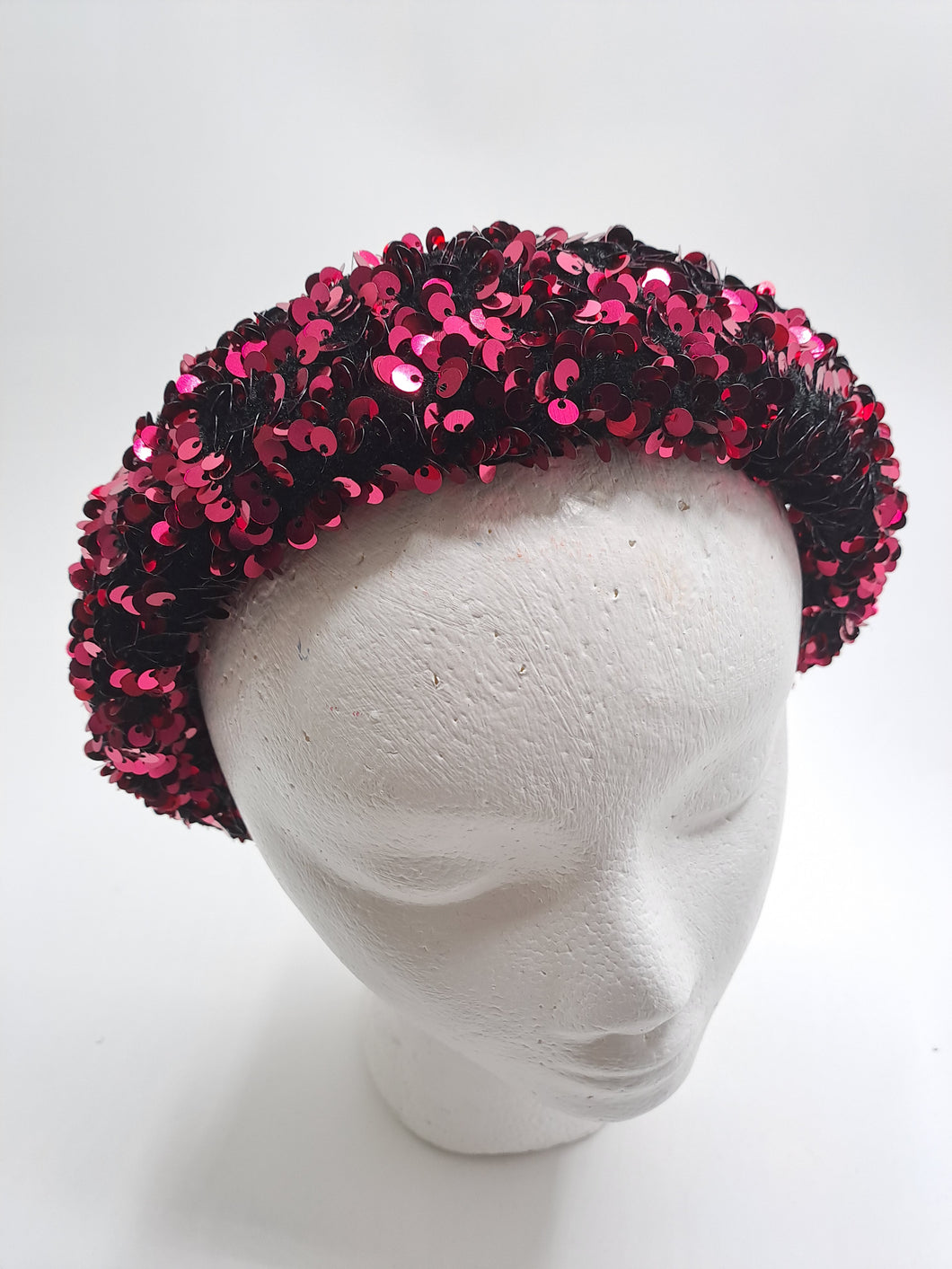 Serre-tête sequins fushia